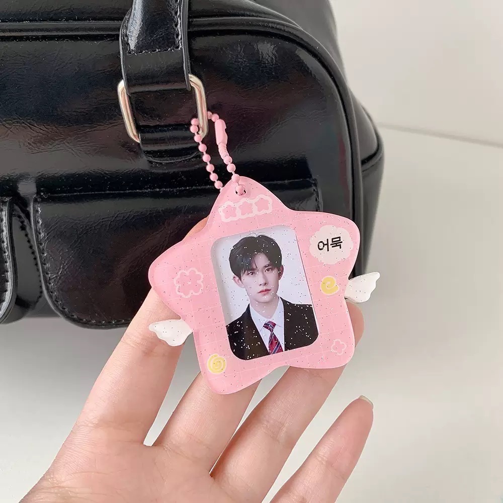 現貨速出🚚『壓克力．證件照硬卡套』⋯ 可愛滿天星星💫 證件照卡套 6.5x5.7cm-細節圖3