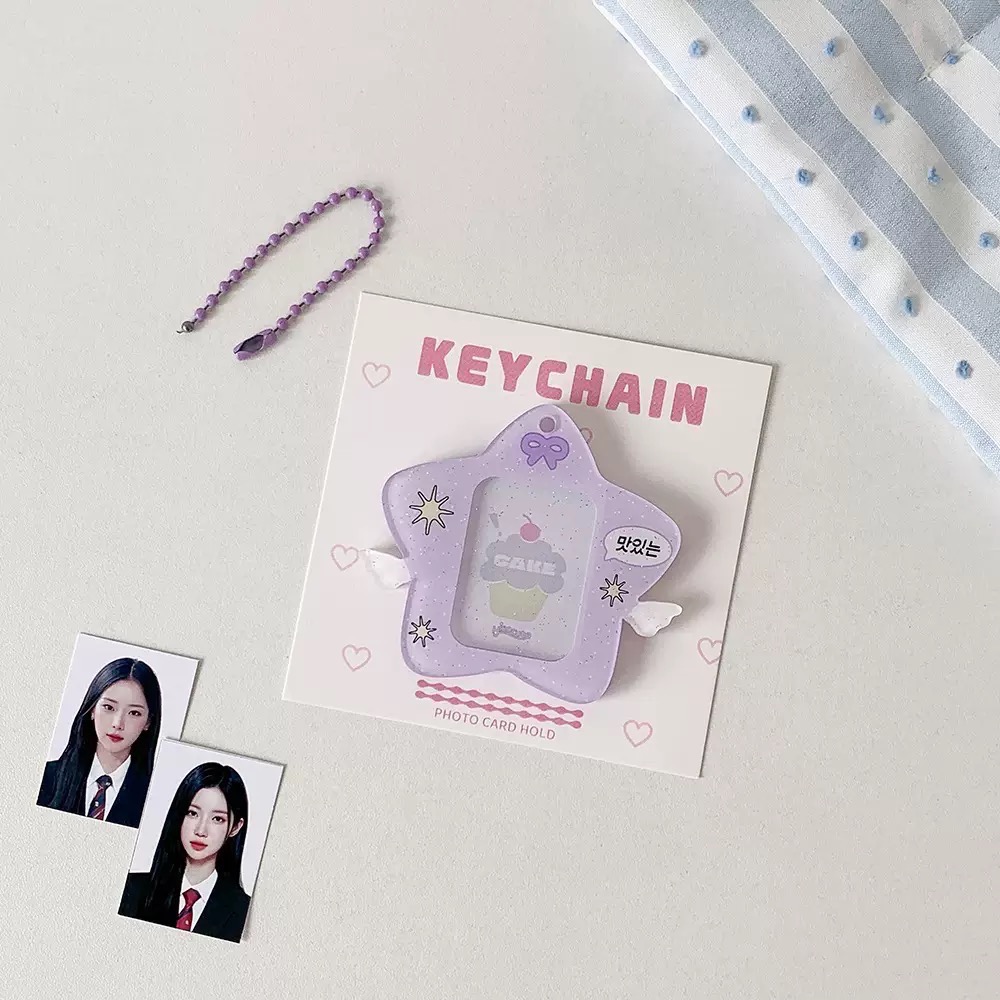 現貨速出🚚『壓克力．證件照硬卡套』⋯ 可愛滿天星星💫 證件照卡套 6.5x5.7cm-規格圖3