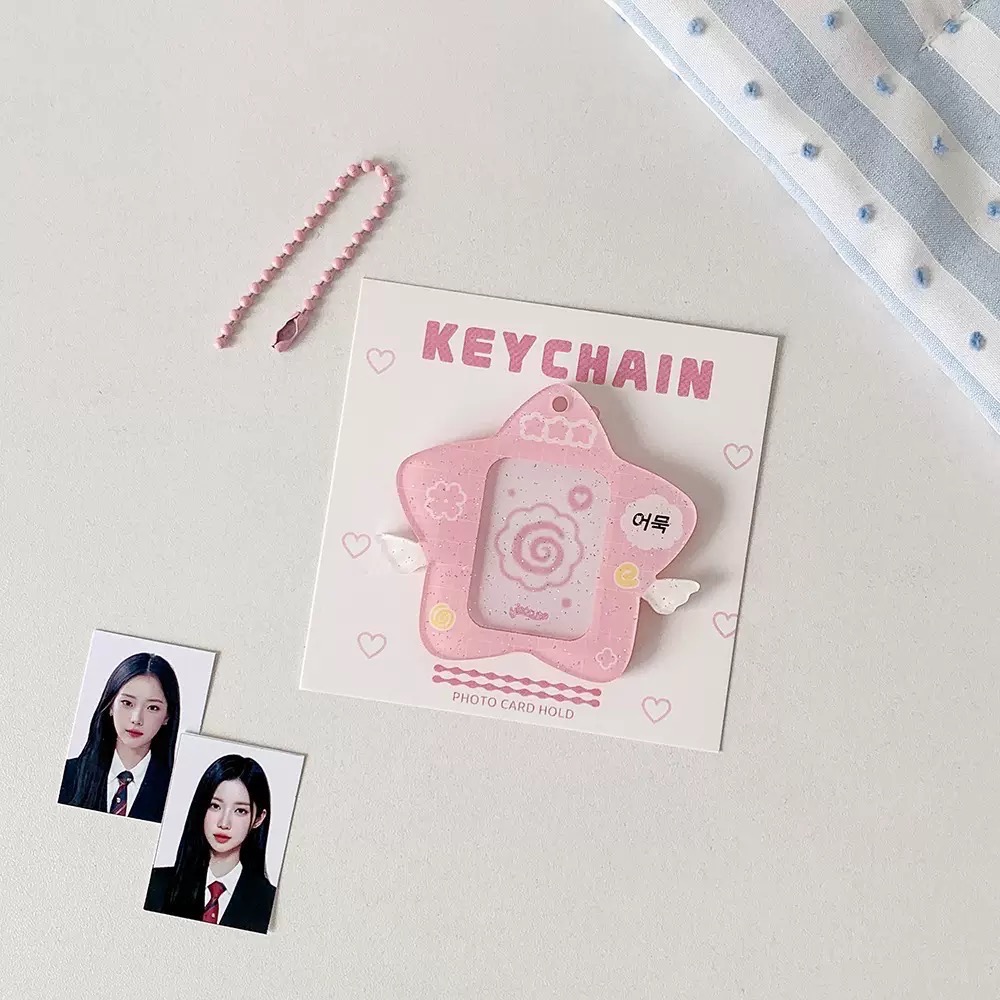 現貨速出🚚『壓克力．證件照硬卡套』⋯ 可愛滿天星星💫 證件照卡套 6.5x5.7cm-規格圖3