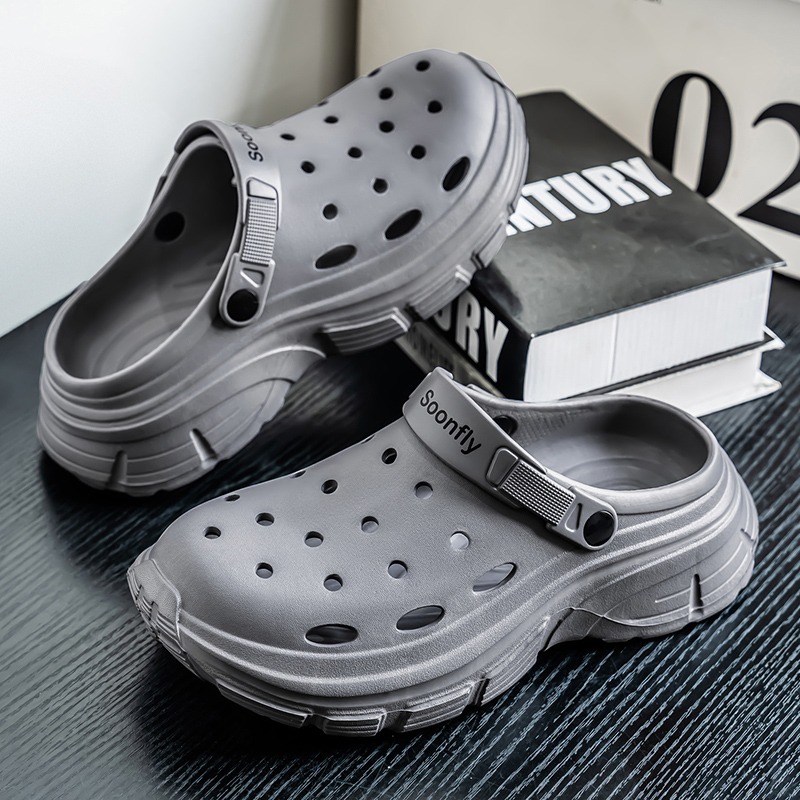 聯動好物✨足遠洞洞鞋椰子鞋男 超輕量防水止滑涼鞋拖鞋大尺碼 踩屎感 兩穿鞋 戶外休閒運動鞋 男士懶人鞋-細節圖6