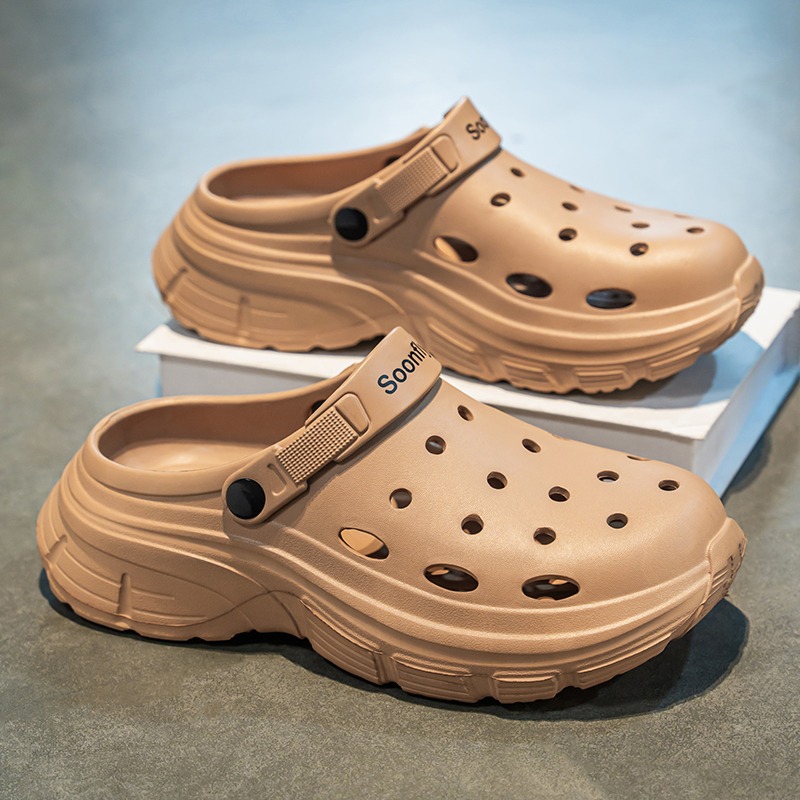 聯動好物✨足遠洞洞鞋椰子鞋男 超輕量防水止滑涼鞋拖鞋大尺碼 踩屎感 兩穿鞋 戶外休閒運動鞋 男士懶人鞋-細節圖8