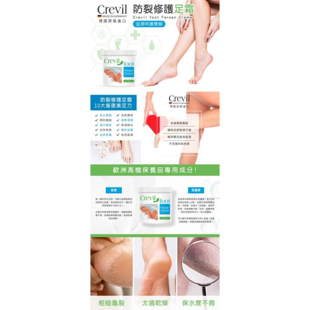 MU現貨 【德國CREVIL】防裂修護足霜250ml-細節圖4