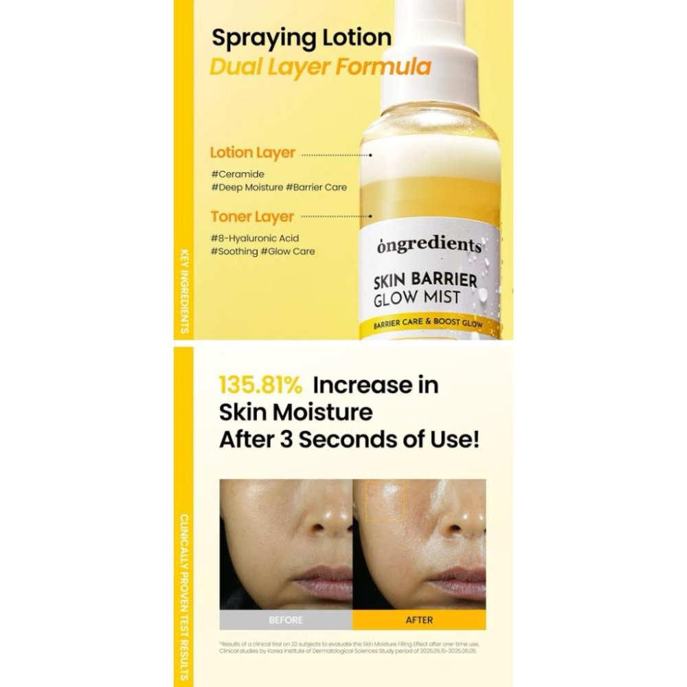 MU 現貨 【韓國Ongredients】肌膚屏障舒緩水光噴霧100ml-細節圖3