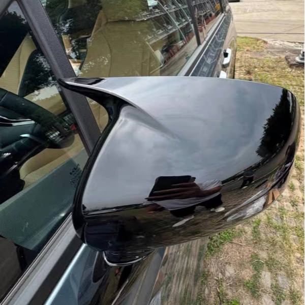 KIA Carnival KA4/KA4.5 2021-2025年適用 ，鋼琴黑 牛角鏡罩-細節圖2