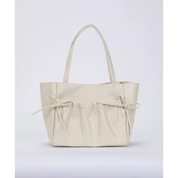 秋月堂 日本ALTROSE緞帶褶皺仿皮A4尺寸手提包 托特包 單肩包 3色 日本🇯🇵直送-規格圖9