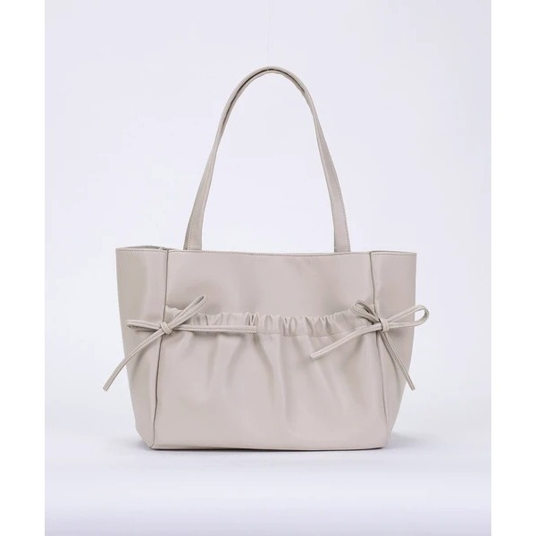 秋月堂 日本ALTROSE緞帶褶皺仿皮A4尺寸手提包 托特包 單肩包 3色 日本🇯🇵直送-規格圖9