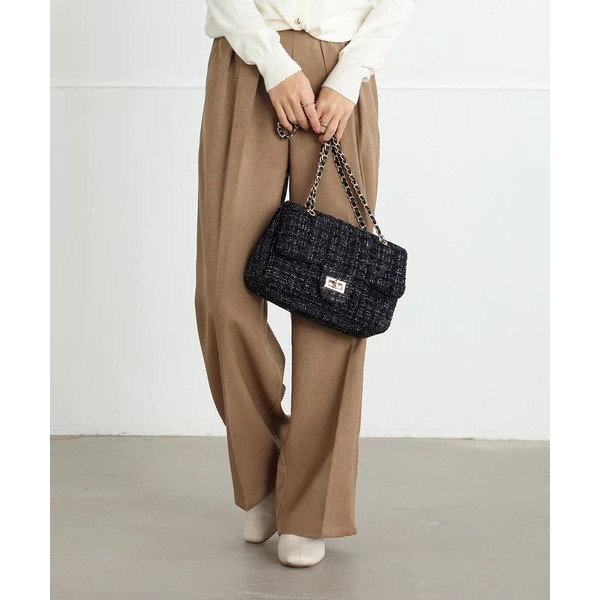 秋月堂 日本ALTROSE粗花呢鏈條兩用單肩包 3色 日本🇯🇵直送-細節圖2