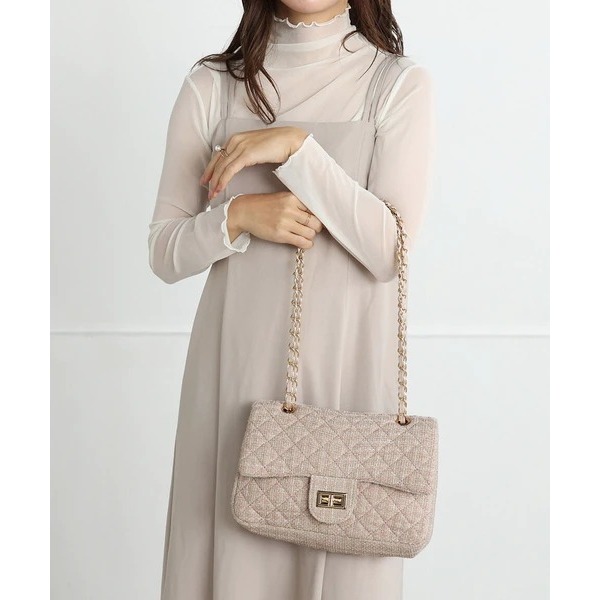 秋月堂 日本ALTROSE粗花呢鏈條兩用單肩包 3色 日本🇯🇵直送-細節圖6