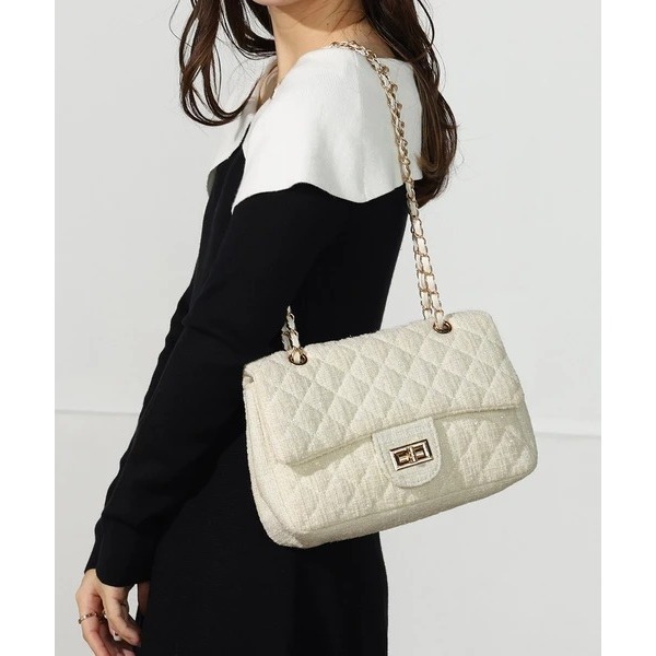 秋月堂 日本ALTROSE粗花呢鏈條兩用單肩包 3色 日本🇯🇵直送-細節圖7