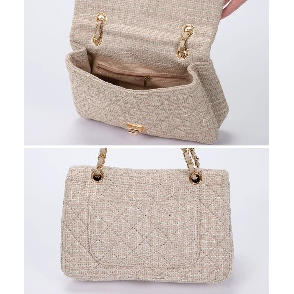 秋月堂 日本ALTROSE粗花呢鏈條兩用單肩包 3色 日本🇯🇵直送-細節圖9