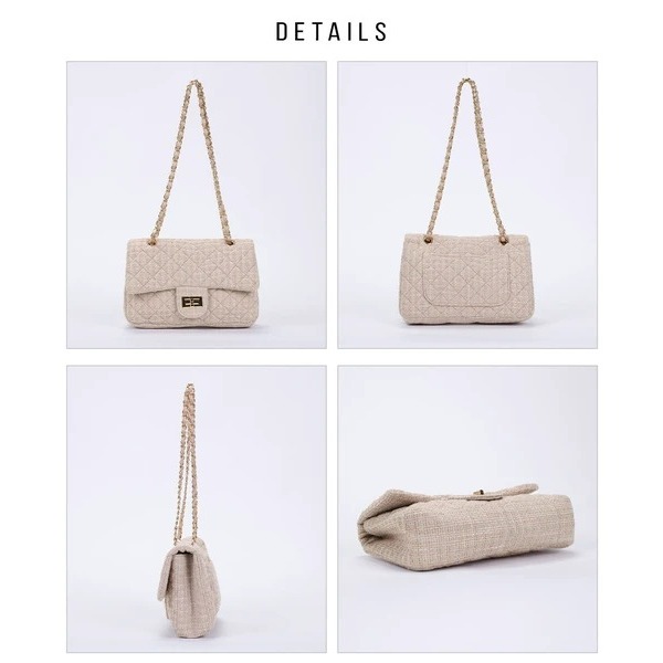 秋月堂 日本ALTROSE粗花呢鏈條兩用單肩包 3色 日本🇯🇵直送-細節圖11