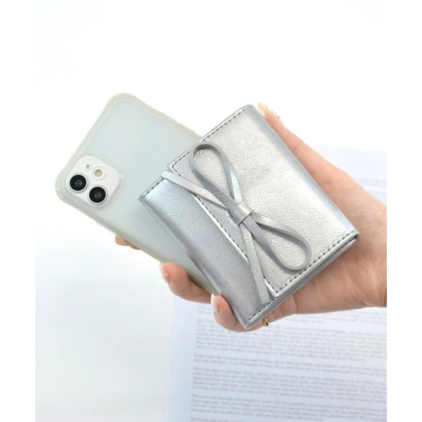 秋月堂 日本ALTROSE蝴蝶結三折短夾 6色 日本🇯🇵直送-細節圖4