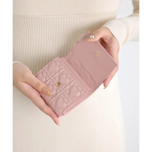 秋月堂 日本ALTROSE心形絎縫三折錢包 短夾 4色 日本🇯🇵直送-細節圖4