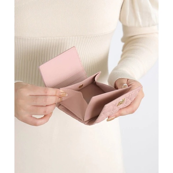 秋月堂 日本ALTROSE心形絎縫三折錢包 短夾 4色 日本🇯🇵直送-細節圖5