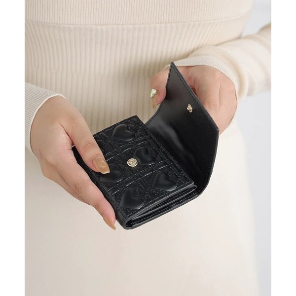 秋月堂 日本ALTROSE心形絎縫三折錢包 短夾 4色 日本🇯🇵直送-細節圖8