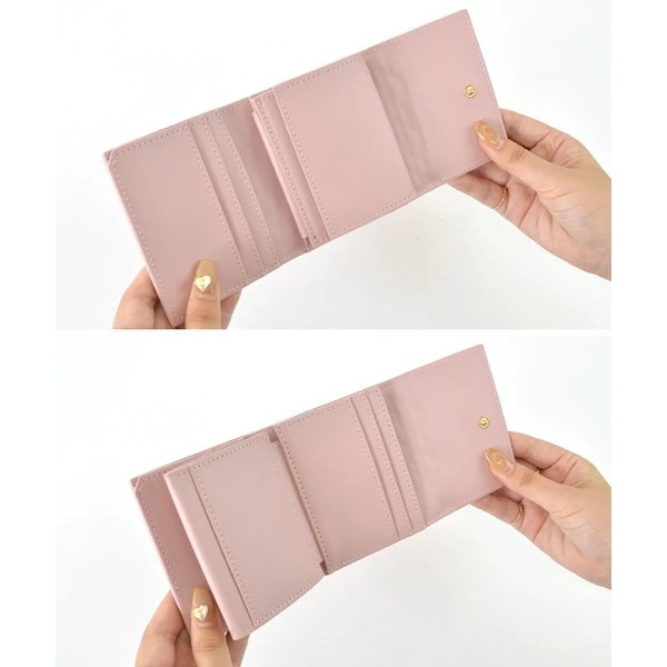 秋月堂 日本ALTROSE心形絎縫三折錢包 短夾 4色 日本🇯🇵直送-細節圖9