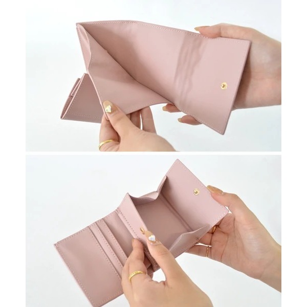 秋月堂 日本ALTROSE心形絎縫三折錢包 短夾 4色 日本🇯🇵直送-細節圖10