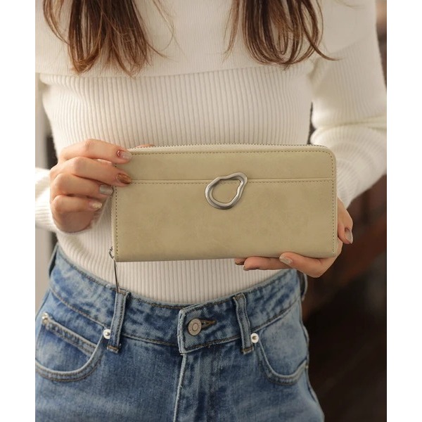 秋月堂 日本ALTROSE復古仿麂皮設計長夾 3色 日本🇯🇵直送-細節圖3