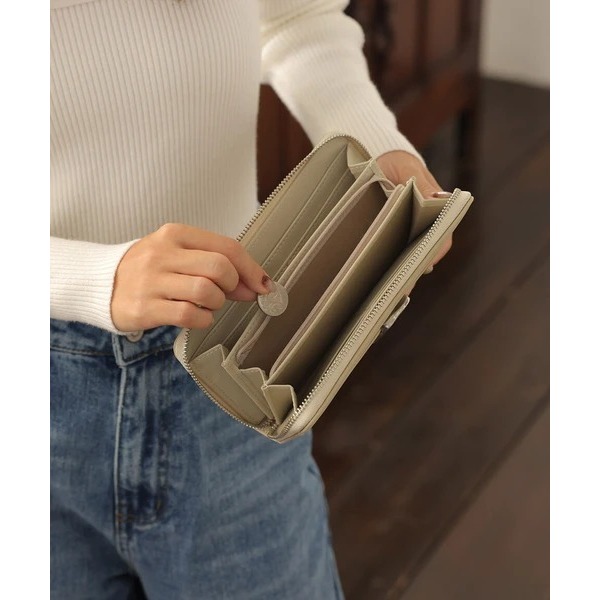 秋月堂 日本ALTROSE復古仿麂皮設計長夾 3色 日本🇯🇵直送-細節圖4