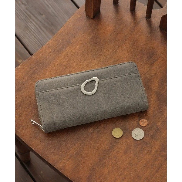 秋月堂 日本ALTROSE復古仿麂皮設計長夾 3色 日本🇯🇵直送-細節圖5