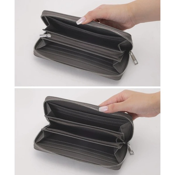 秋月堂 日本ALTROSE復古仿麂皮設計長夾 3色 日本🇯🇵直送-細節圖10