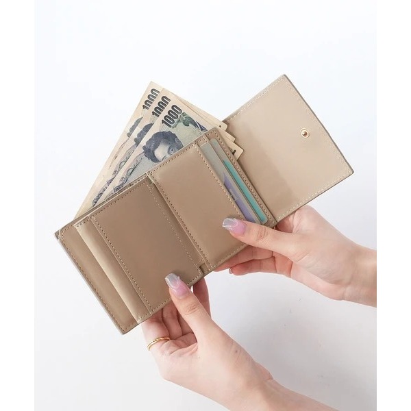 秋月堂 日本ALTROSE絎縫皺褶三折錢包 短夾 5色 日本🇯🇵直送-細節圖8