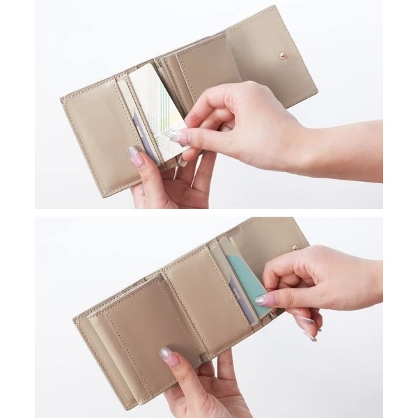 秋月堂 日本ALTROSE絎縫皺褶三折錢包 短夾 5色 日本🇯🇵直送-細節圖9