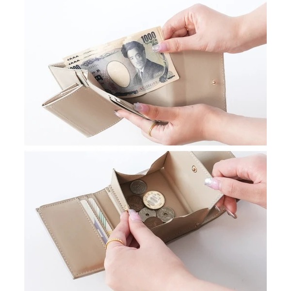 秋月堂 日本ALTROSE絎縫皺褶三折錢包 短夾 5色 日本🇯🇵直送-細節圖10