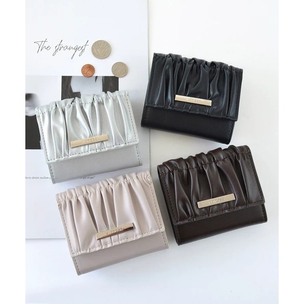 秋月堂 日本ALTROSE皺褶三折錢包 短夾 4色 日本🇯🇵直送-細節圖3