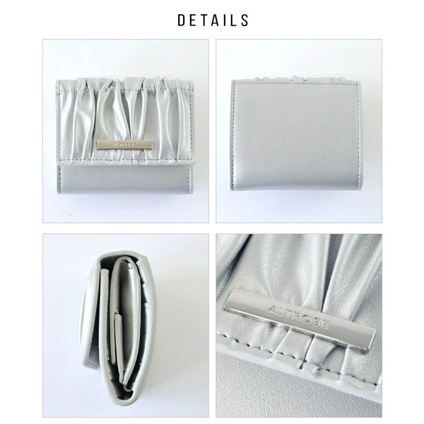秋月堂 日本ALTROSE皺褶三折錢包 短夾 4色 日本🇯🇵直送-細節圖11