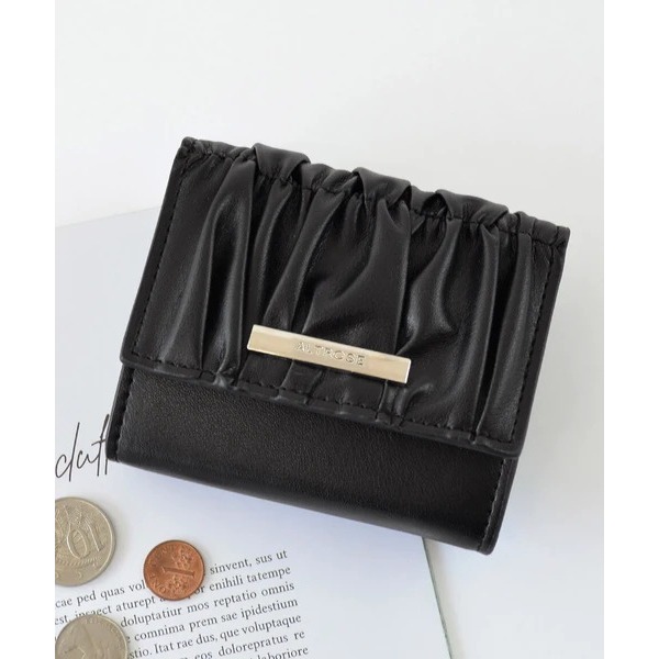 秋月堂 日本ALTROSE皺褶三折錢包 短夾 4色 日本🇯🇵直送-規格圖11