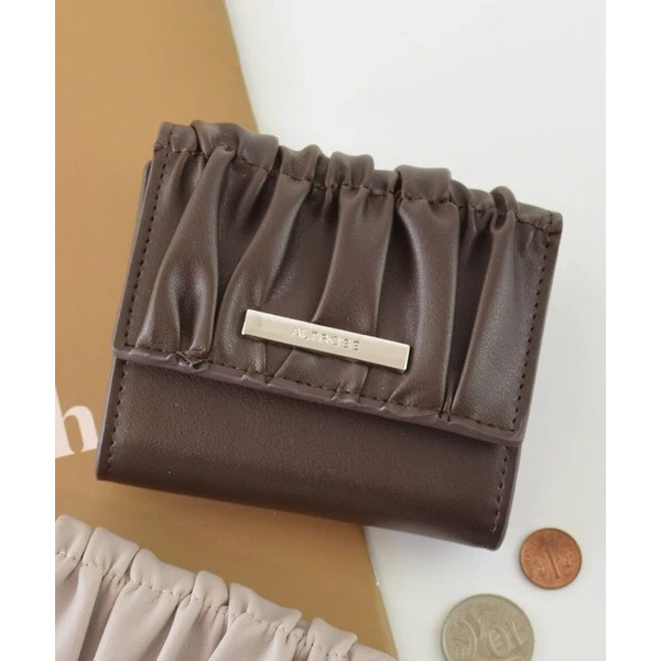 秋月堂 日本ALTROSE皺褶三折錢包 短夾 4色 日本🇯🇵直送-規格圖11