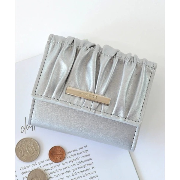 秋月堂 日本ALTROSE皺褶三折錢包 短夾 4色 日本🇯🇵直送-規格圖11
