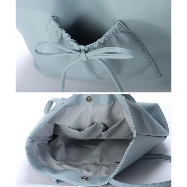 秋月堂 日本ALTROSE抽繩袋A4尺寸合成皮革絲帶手提包 托特包 肩背包 4色 日本🇯🇵直送-細節圖8