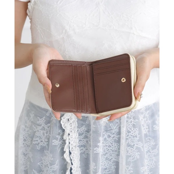 秋月堂 日本ALTROSE標誌拉鍊雙折錢包 短夾 4色 日本🇯🇵直送-細節圖5