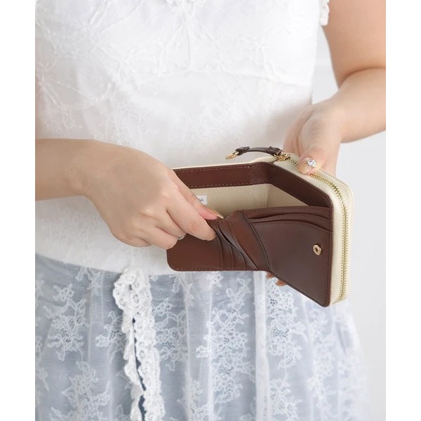 秋月堂 日本ALTROSE標誌拉鍊雙折錢包 短夾 4色 日本🇯🇵直送-細節圖6