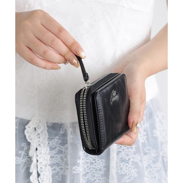 秋月堂 日本ALTROSE標誌拉鍊雙折錢包 短夾 4色 日本🇯🇵直送-細節圖8