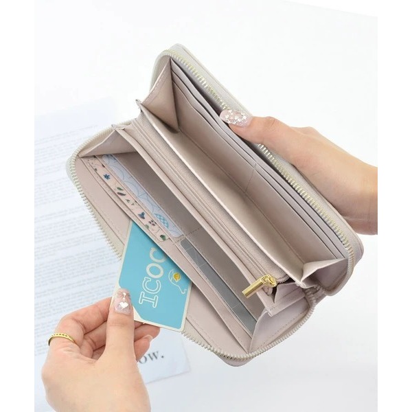 秋月堂 日本ALTROSE絎縫大容量長皮夾 5色 日本🇯🇵直送-細節圖6
