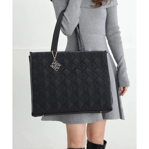 秋月堂 日本ALTROSE大容量輕便尼龍絎縫手提包 3色 日本🇯🇵直送-細節圖2