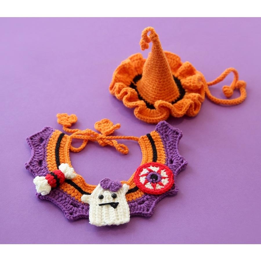 可愛針織裝份飾品 寵物萬聖節領巾 狗狗貓咪帽子-細節圖7