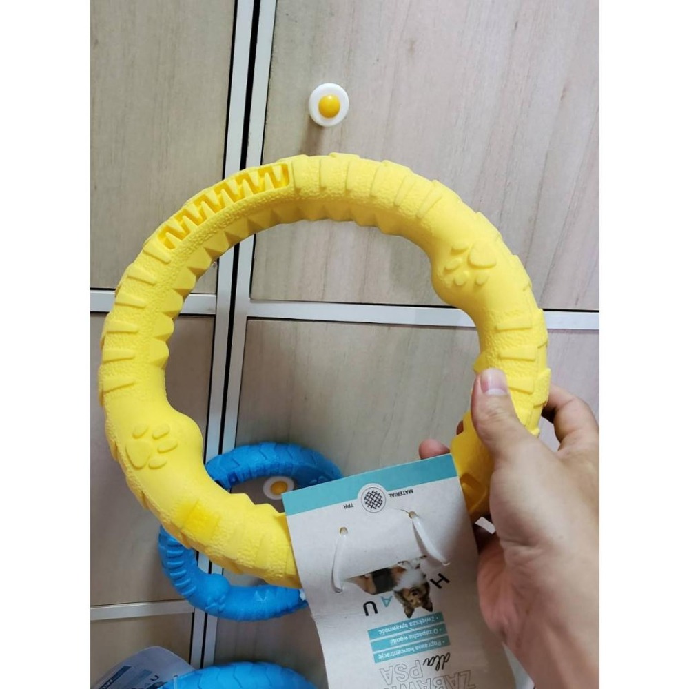寵物耐咬甜甜圈飛盤  可當飛盤跟狗狗互動 EVA圓圈圈拉環玩具-細節圖2