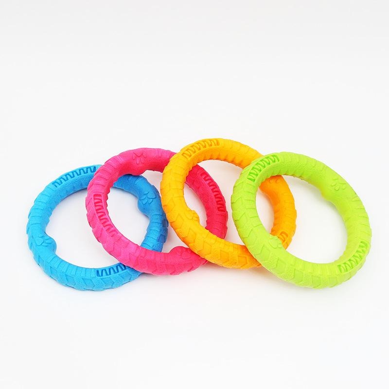 寵物耐咬甜甜圈飛盤  可當飛盤跟狗狗互動 EVA圓圈圈拉環玩具-細節圖4