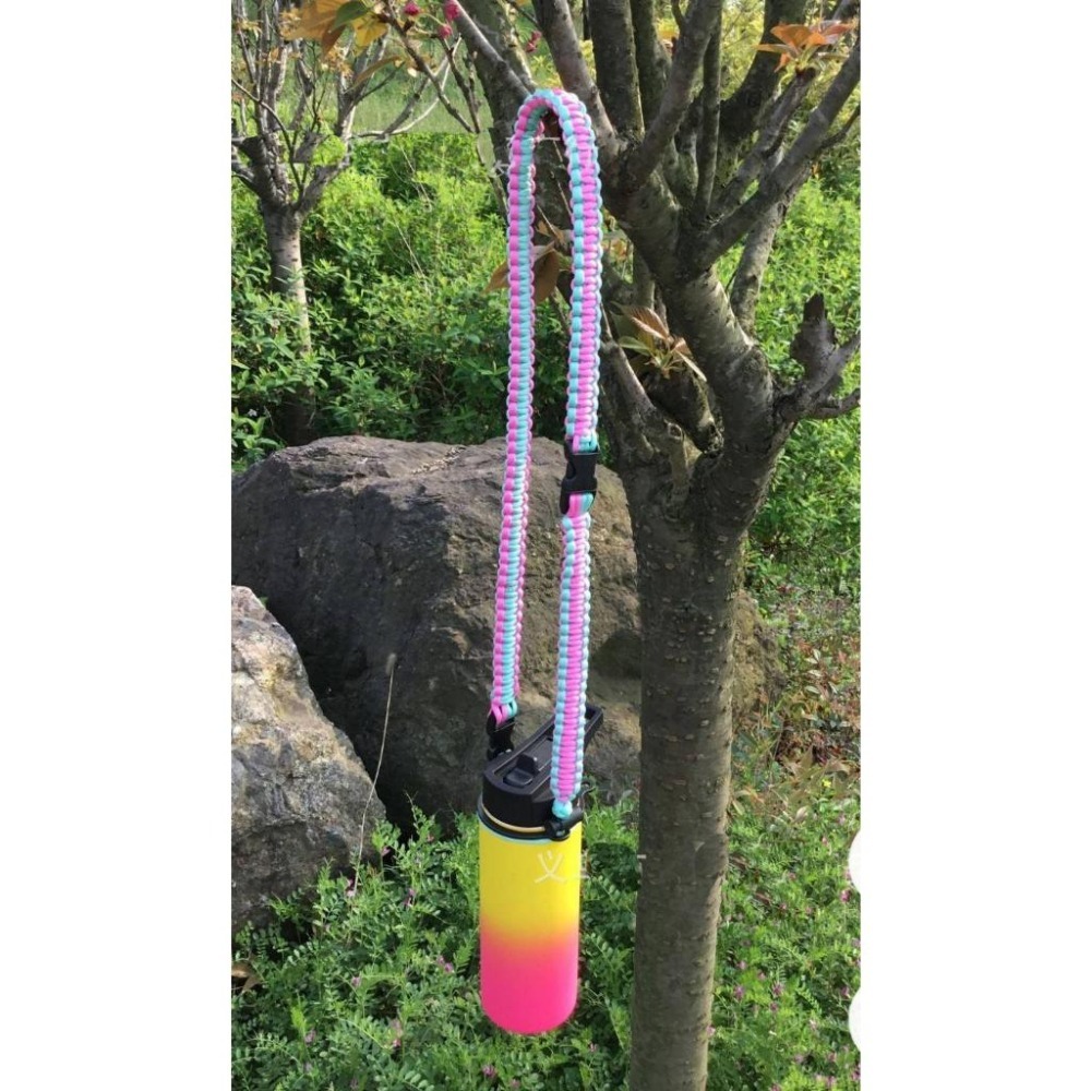 編織保特瓶 手搖飲料 保溫杯提帶 背帶-細節圖4