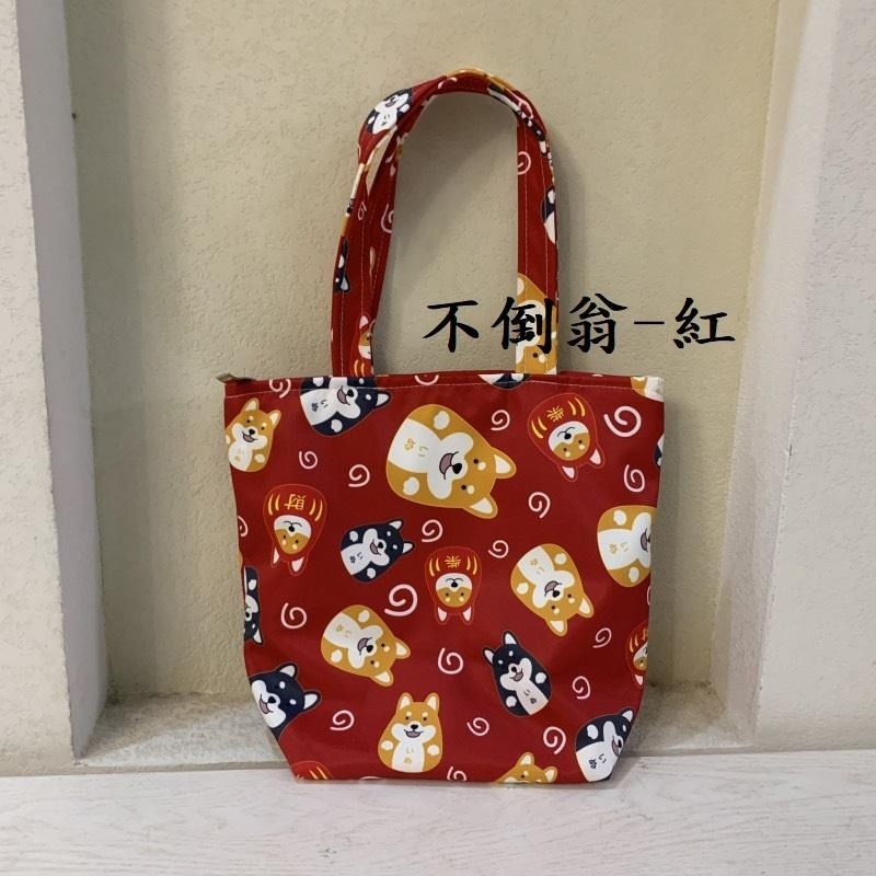 日系柴犬圖案拉鏈手提包 有內袋 好看小包包-細節圖4