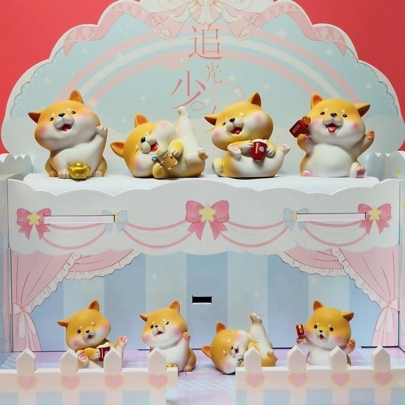 可愛柴犬擺飾 樹脂工藝 可愛狗狗擺件 柴犬公仔 柴犬擺件-細節圖3