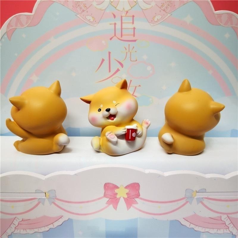 可愛柴犬擺飾 樹脂工藝 可愛狗狗擺件 柴犬公仔 柴犬擺件-細節圖8