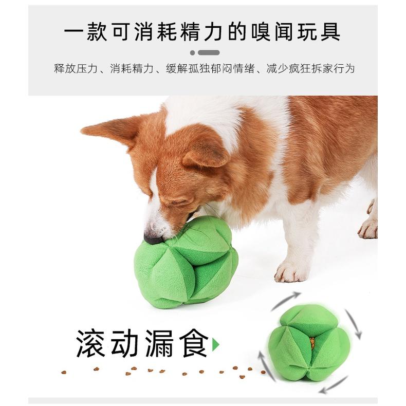 可藏食寵物嗅聞發聲玩具花椰菜也可變成狗狗嗅聞球哦 裝飼料直接變慢食玩具-細節圖5