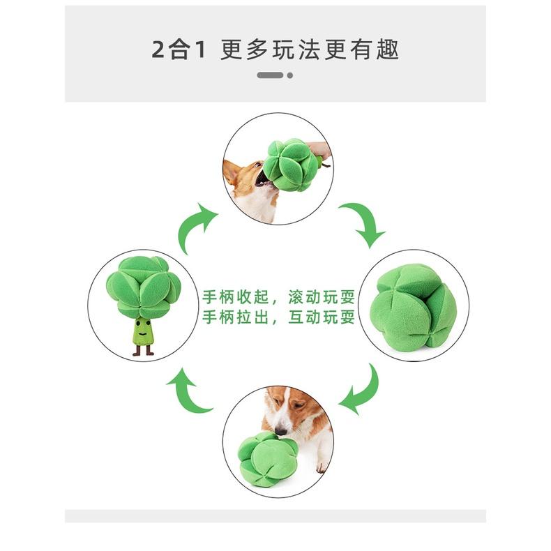 可藏食寵物嗅聞發聲玩具花椰菜也可變成狗狗嗅聞球哦 裝飼料直接變慢食玩具-細節圖9