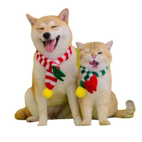 可愛寵物圍巾 狗狗聖誕裝飾 貓咪保暖圍巾-細節圖5