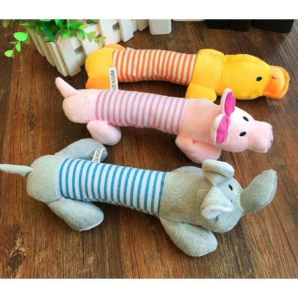 台灣現貨~可愛寵物玩具鴨子，大象，豬 寵物發聲玩具-細節圖2